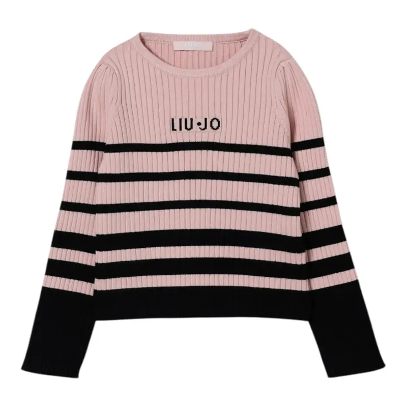 Liu Jo Maglia Girocollo Fantasia A Righe Rosa per Neonata