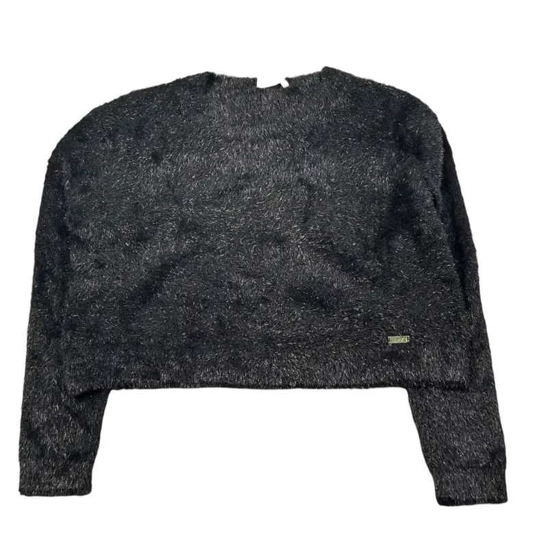 Liu Jo Maglia Girocollo tinta unita Nero per Bambina