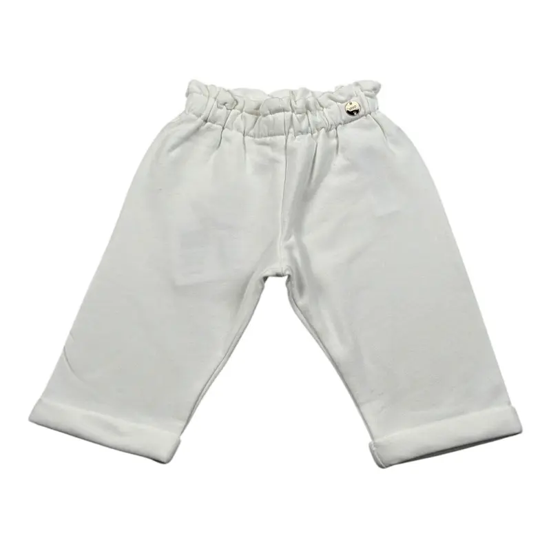 Liu Jo Pantalone tinta unita con Elastico In Vita Bianco per Neonata