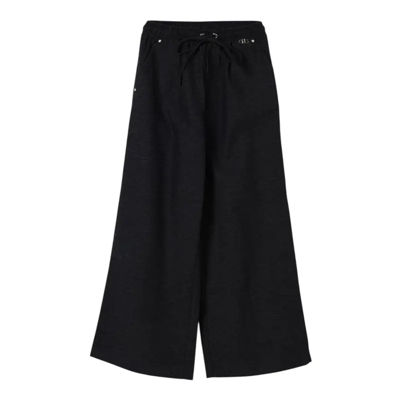Liu Jo Pantalone tinta unita con Elastico In Vita Grigio per Bambina
