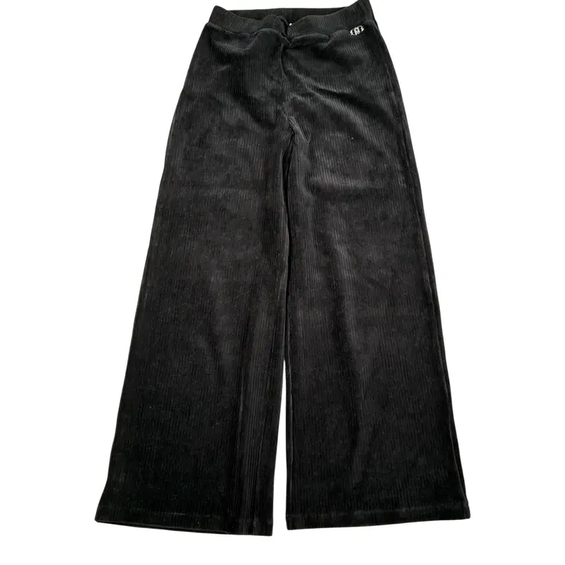 Liu Jo Pantalone tinta unita In Velluto Nero per Bambina