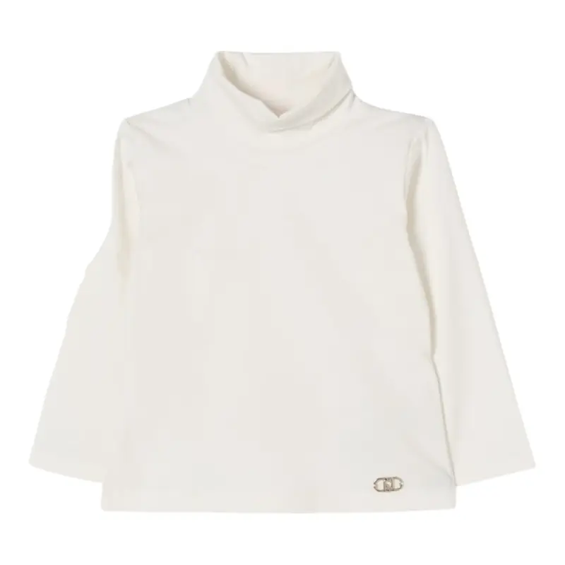 Liu Jo Shirt Collo Alto tinta unita Bianco per Bambina