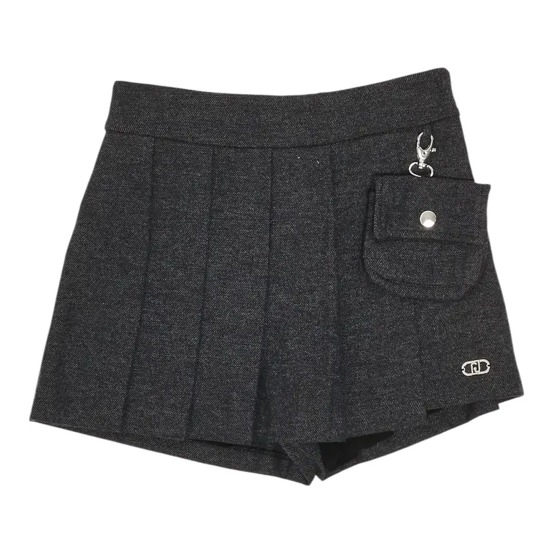 Liu Jo Short tinta unita con Elastico In Vita Grigio per Bambina