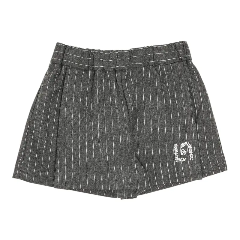 Liu Jo Short tinta unita con Fantasia A Righe Grigio per Neonata