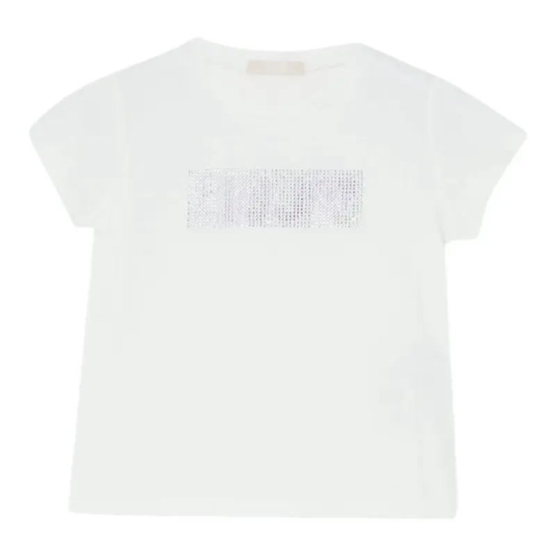 Liu Jo T-Shirt tinta unita con Stampa Bianco per Bambina