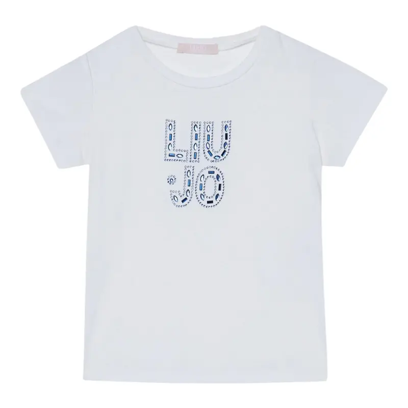 Liu Jo T-Shirt tinta unita con Stampa Bianco per Neonata