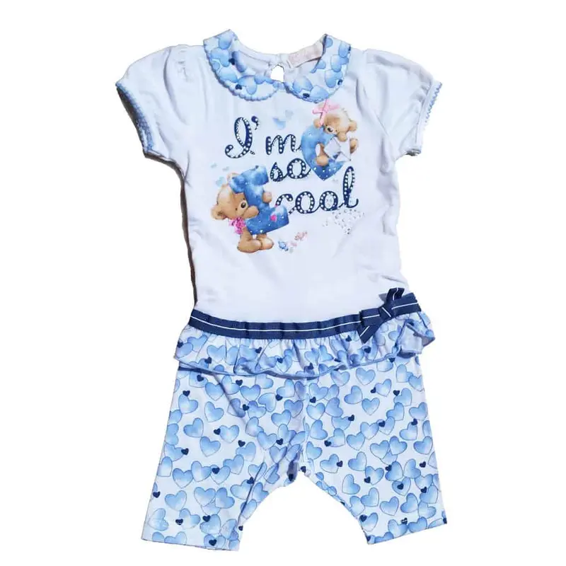 Lollitop Completo t-shirt e pinocchietti corti neonata