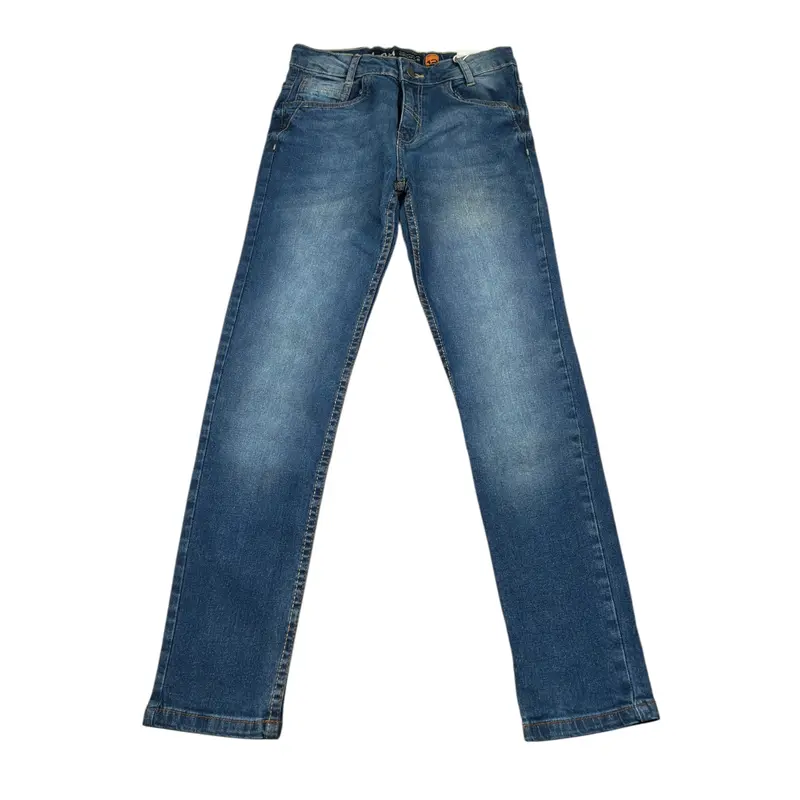 Losan Jeans tinta unita con Girovita Regolabile Blu per Bambino