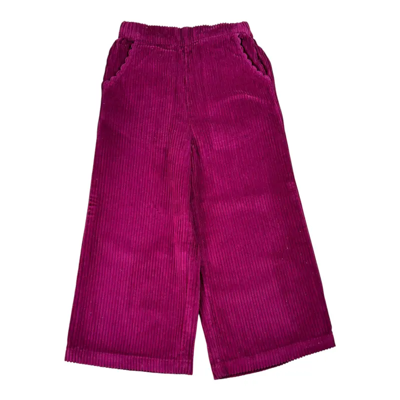 Louise Misha Pantalone tinta unita con Elastico In Vita Magenta per Bambina