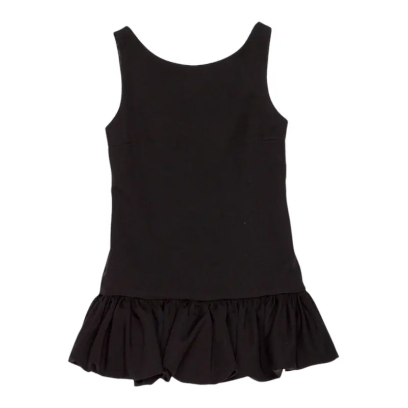 Lu Lu By Miss Grant Abito tinta unita Giromanica con Coulotte Integrata Nero per Bambina