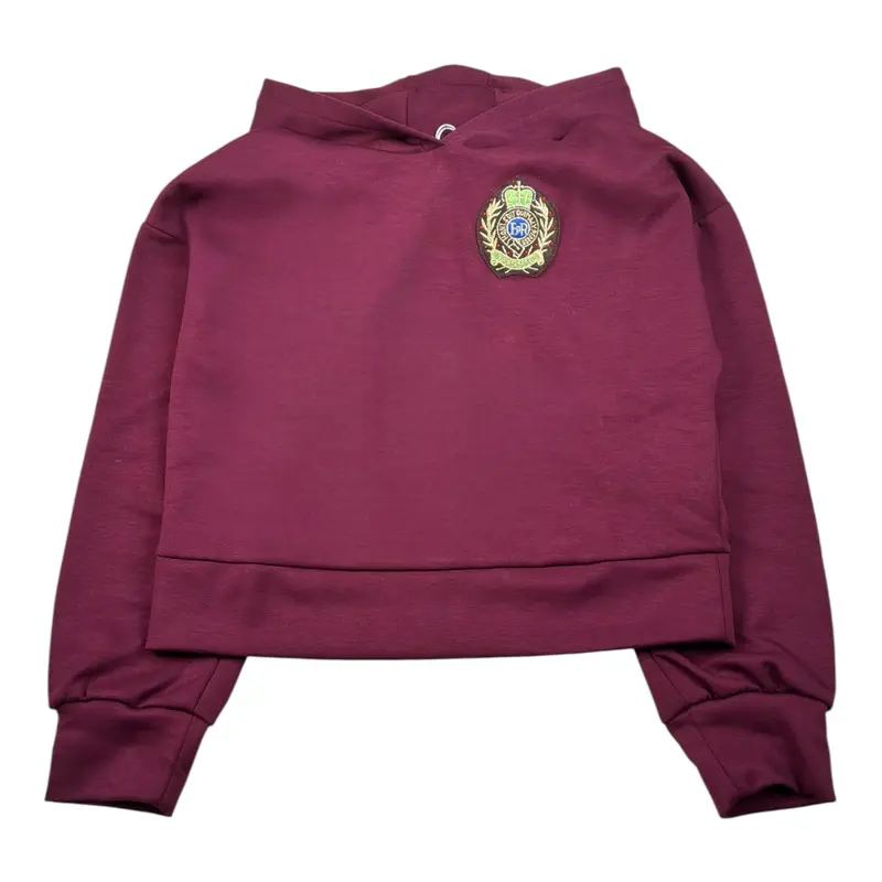 Lu Lu By Miss Grant Felpa tinta unita con Applicazione Bordeaux per Bambina