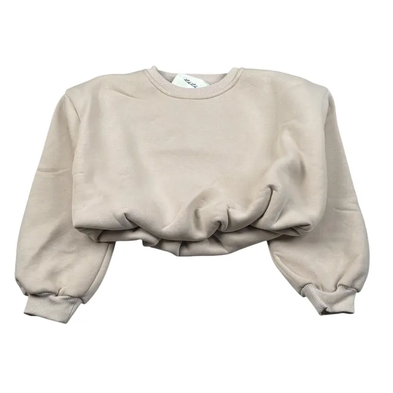 Lu Lu By Miss Grant Felpa Xhiusa Girocollo tinta unita Beige per Bambina