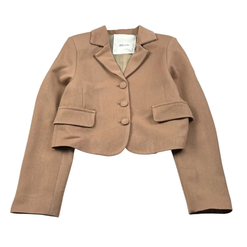 Lu Lu By Miss Grant Giacca tinta unita Crop Cammello per Bambina