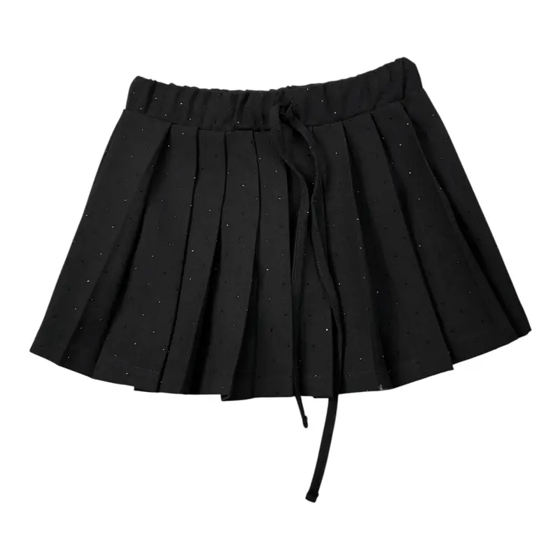 Lu Lu By Miss Grant Gonna tinta unita con Brillantini Nero per Bambina