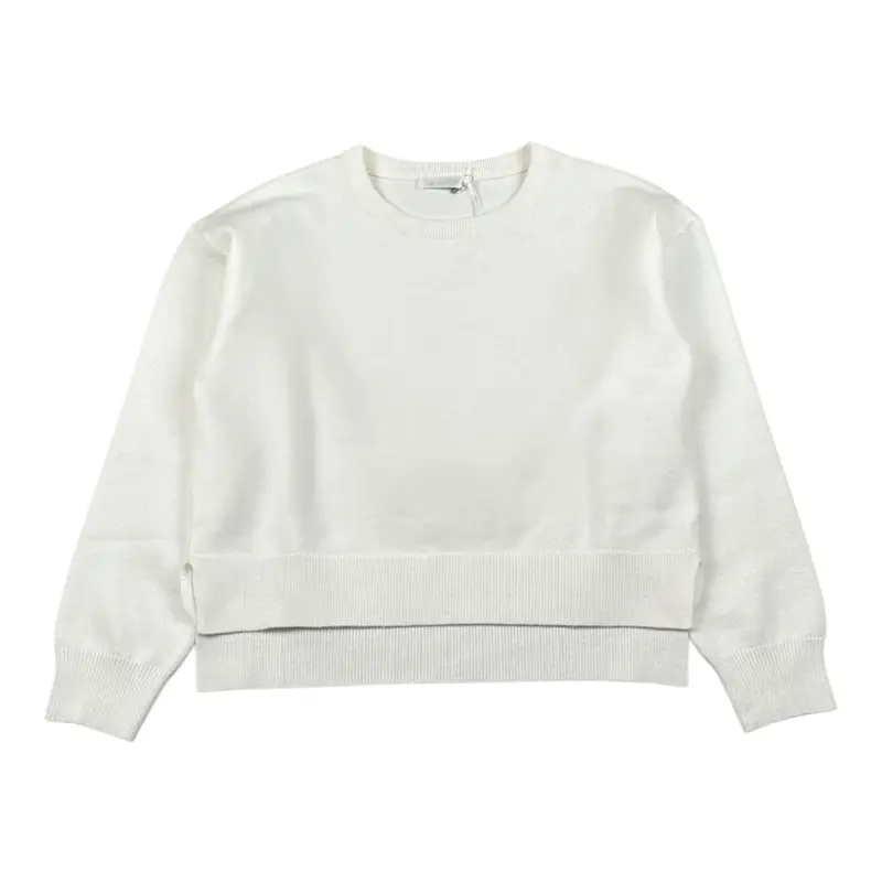 Lu Lu By Miss Grant Maglia tinta unita Girocollo Bianco per Bambina