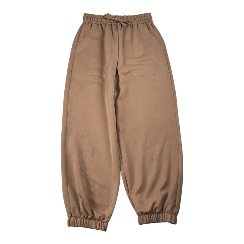 Lu Lu By Miss Grant Pantalone tinta unita con Elastico In Vita Cammello per Bambina
