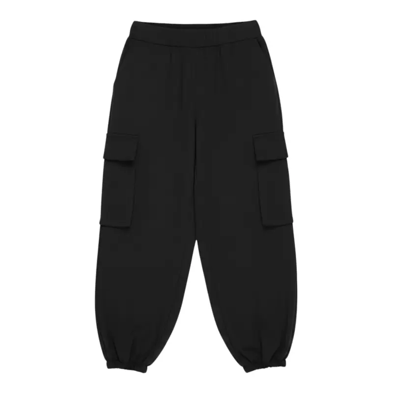 Lu Lu By Miss Grant Pantalone tinta unita con Elastico In Vita Nero per Bambina