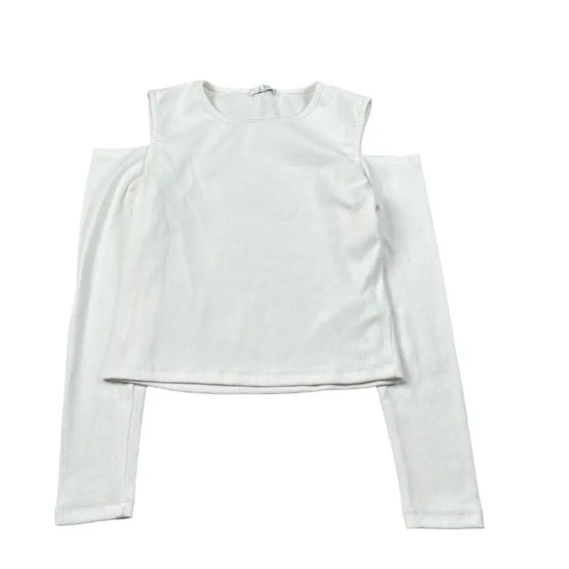 Lu Lu By Miss Grant Shirt tinta unita con Aperture Bianco per Bambina
