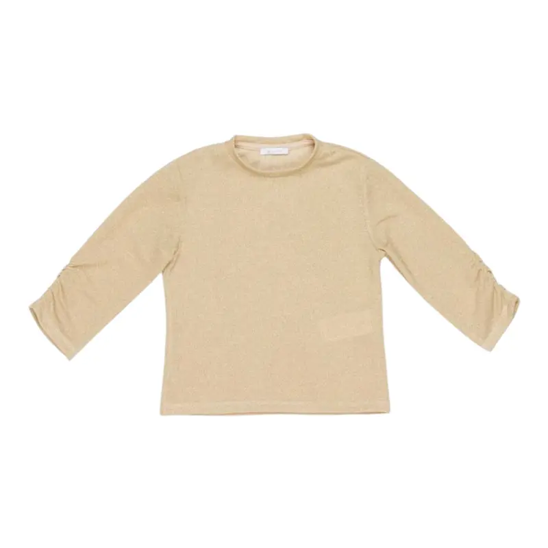 Lu Lu By Miss Grant Shirt tinta unita Girocollo Oro per Bambina