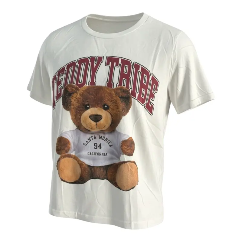 Lu Lu By Miss Grant T-Shirt tinta unita con Stampa Bianco per Bambina