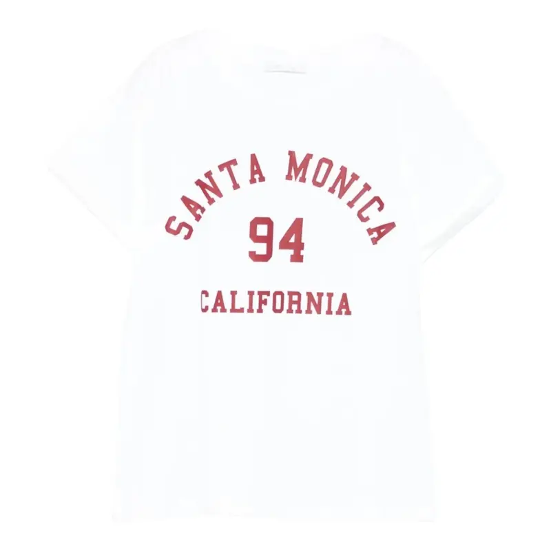 Lu Lu By Miss Grant T-Shirt tinta unita con Stampa Bianco per Bambina