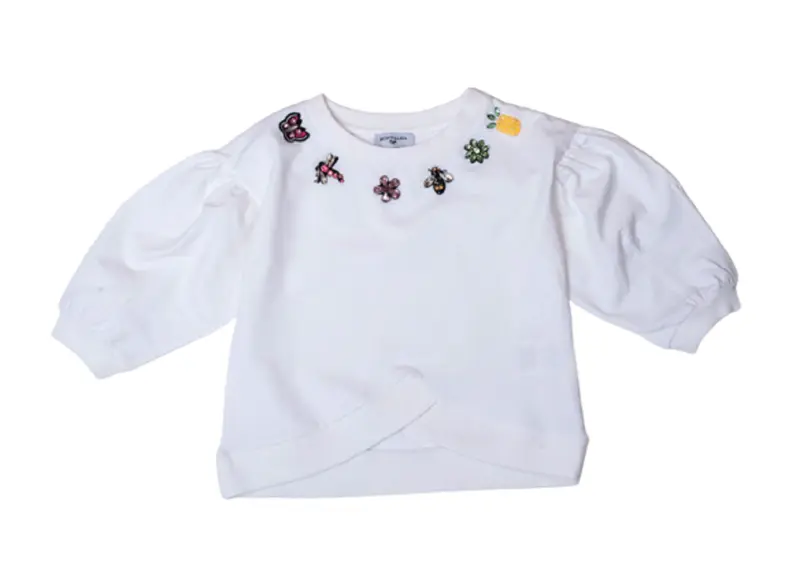 Maglia bambina con applicazioni gioiello