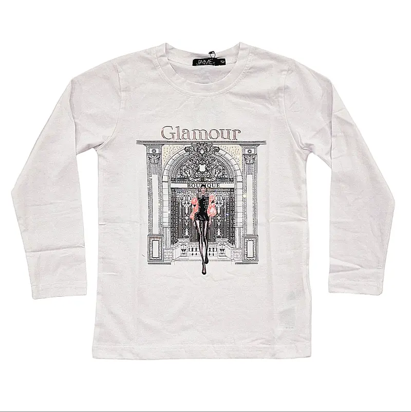 Maglia bambina con stampa glamour