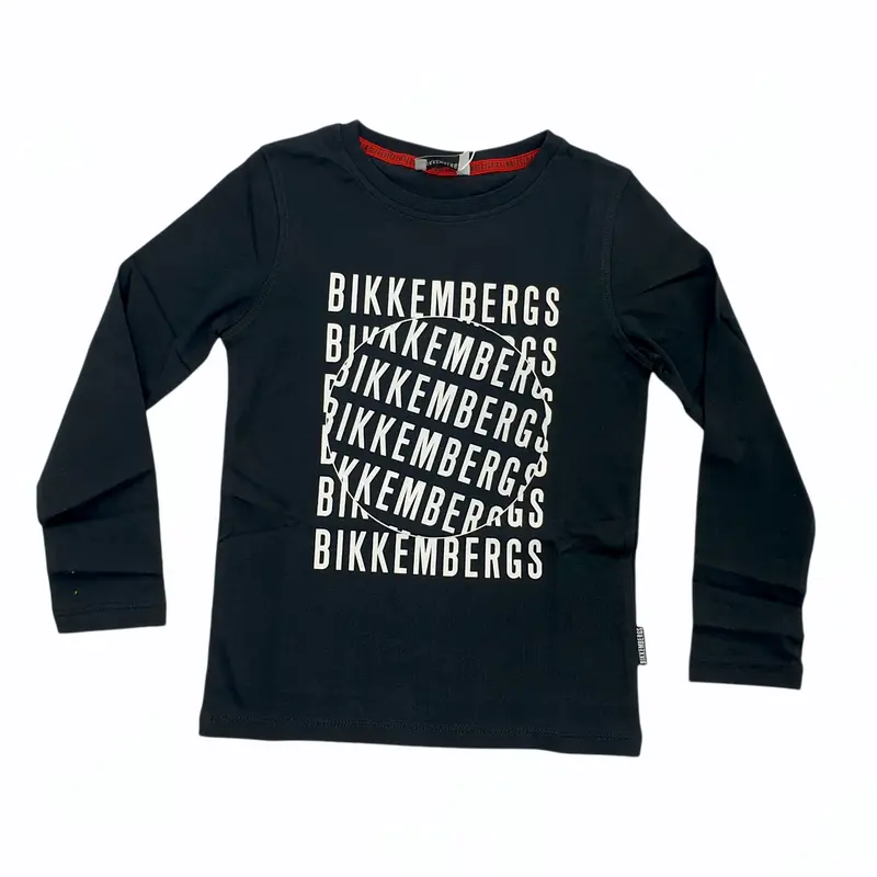 Maglia bambino Bikkembergs con logo a contrasto
