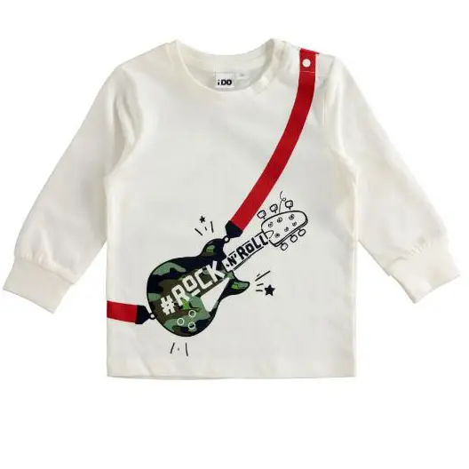 Maglia bambino con stampa chitarra elettrica