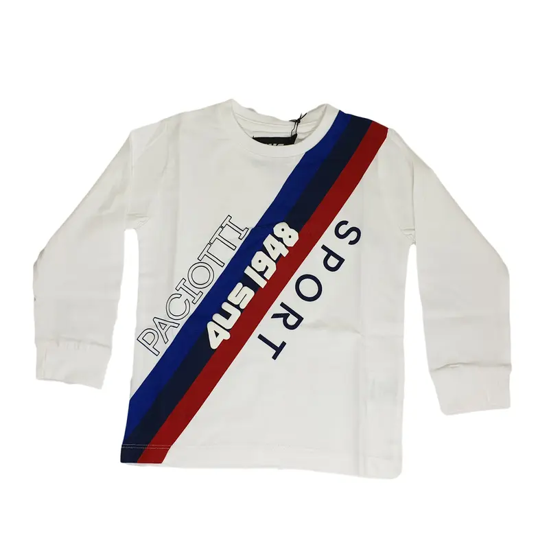 MAGLIA BAMBINO PACIOTTI CON STAMPA LOGO OBLIQUE