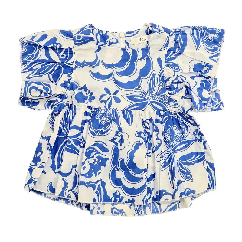 Maglia floreale tessuto cotone camicia
