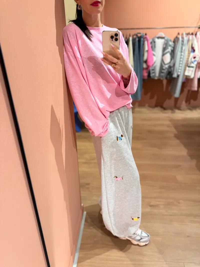 Maglia morbida basic rosa
