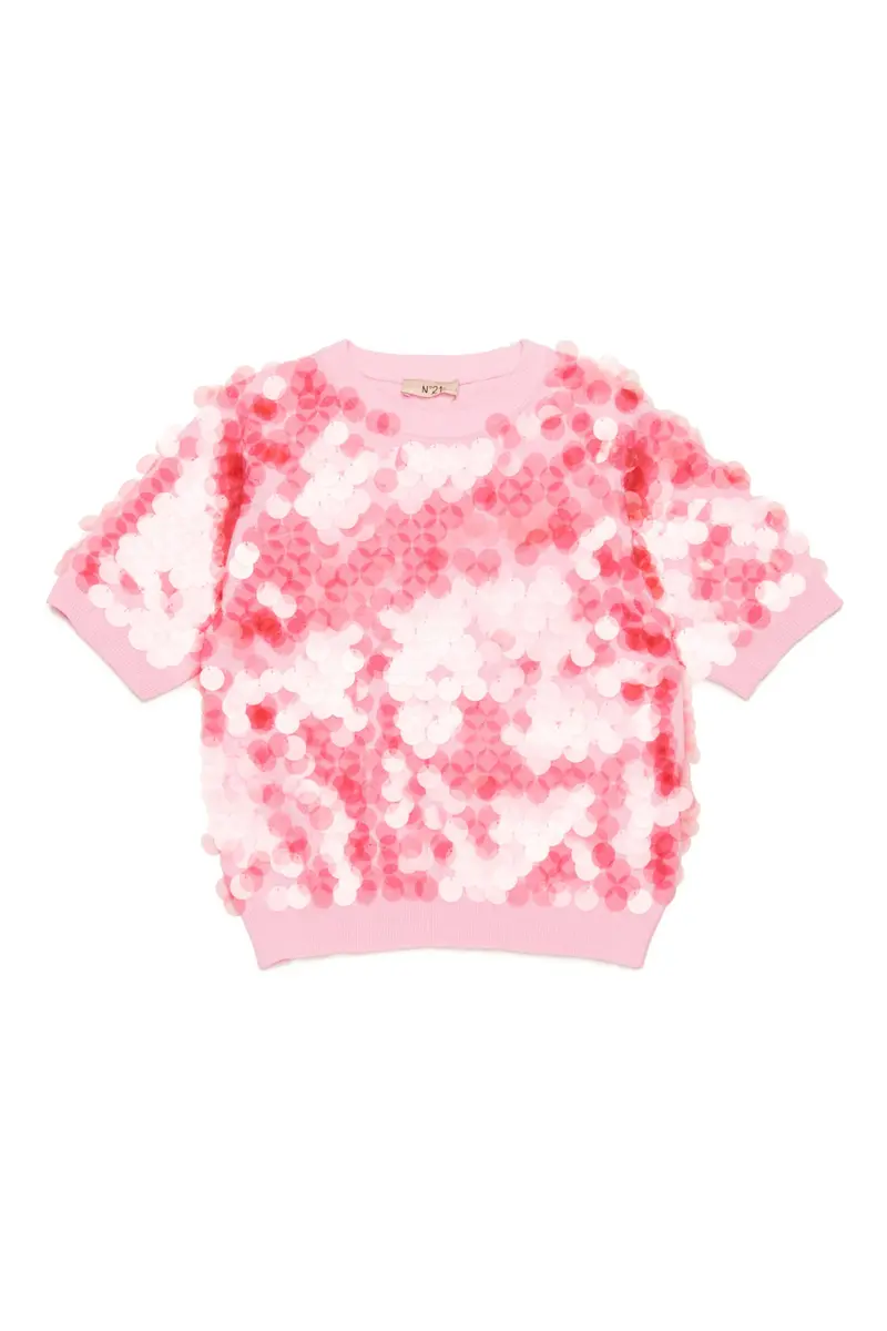 MAGLIA ROSA CON PAILLETTES N21
