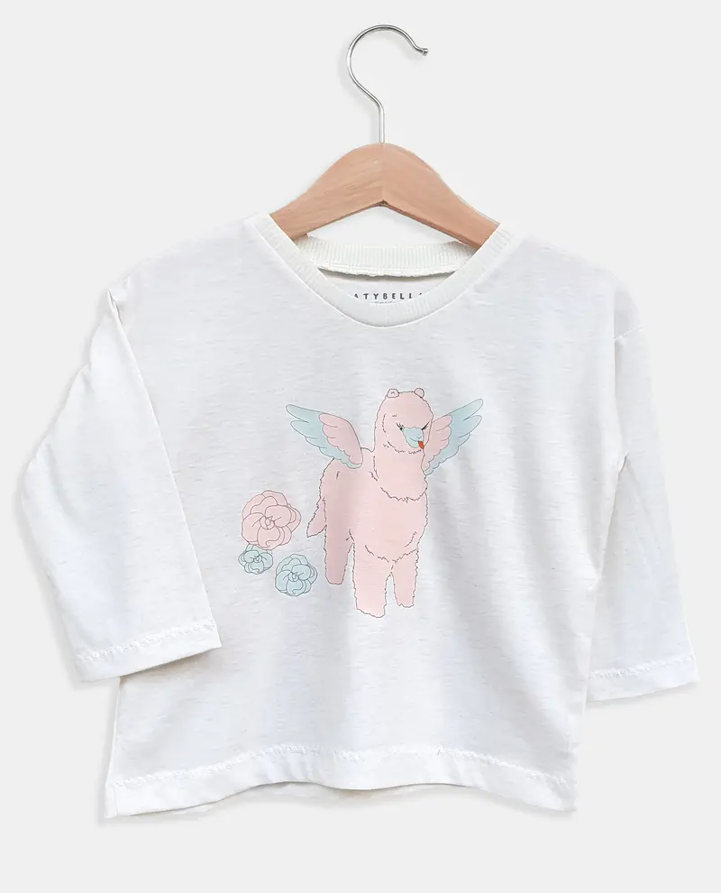Maglietta bambini a maniche lunghe Alpaca Fatina