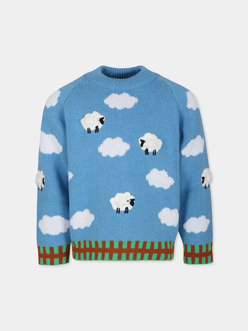 MAGLIONE AZZURRO STELLA MCCARTNEY