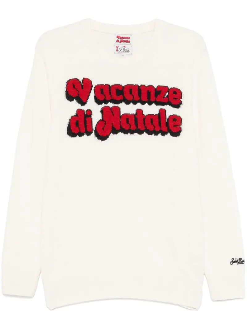MAGLIONE BIANCO CON STAMPA MC2 SAINT BARTH