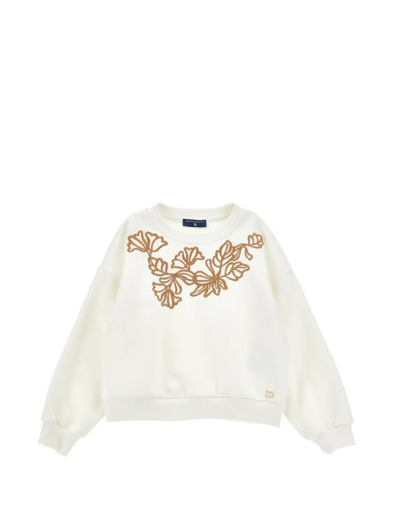 MAGLIONE CON RICAMO A FIORI ERMANNO SCERVINO