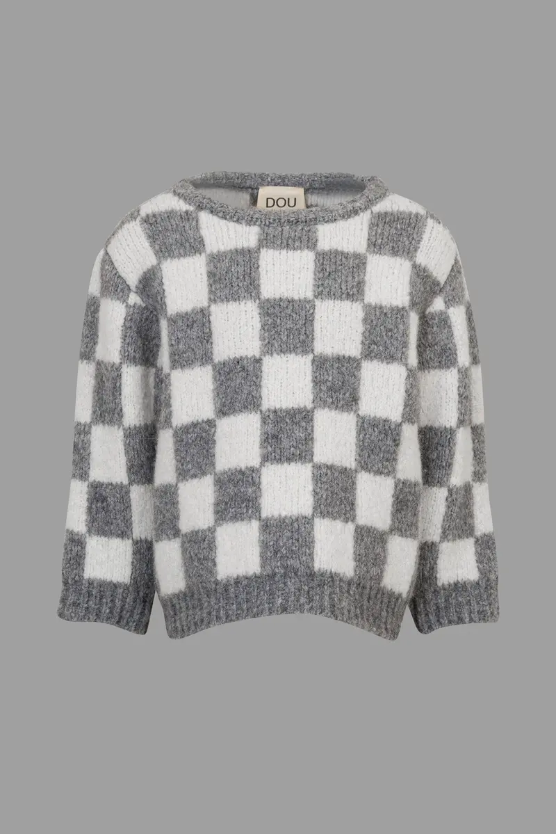 MAGLIONE GRIGIO/ BIANCO DOUUOD