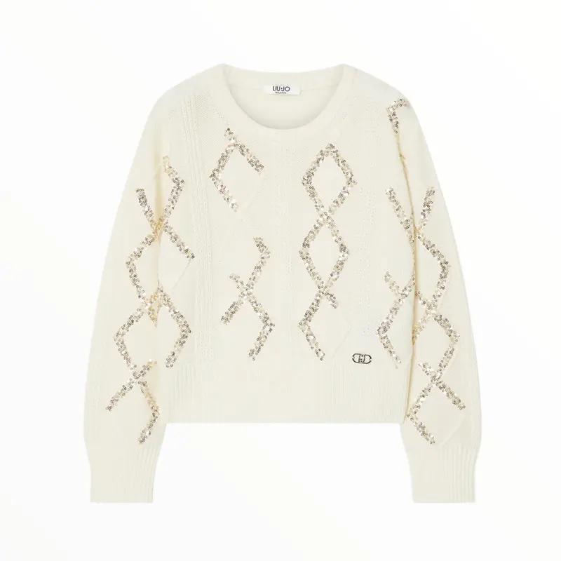 Maglione Liu Jo con rombi e paillettes