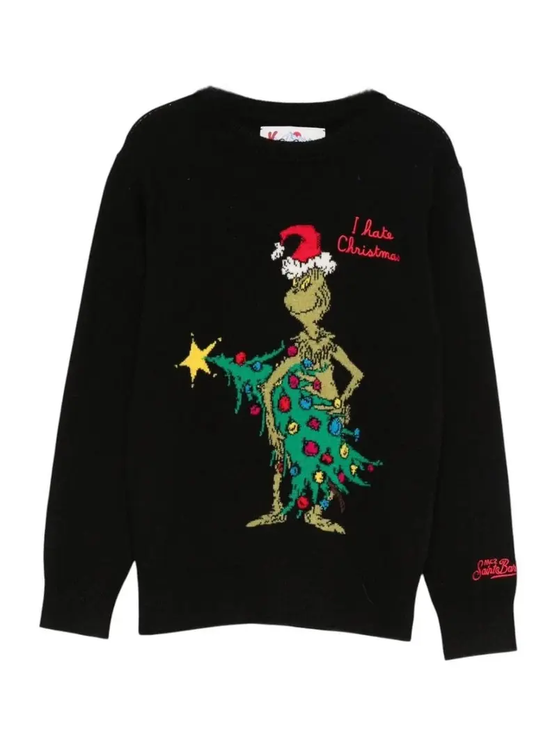 MAGLIONE NERO CON GRINCH NATALIZIO MC2 SAINT BARTH