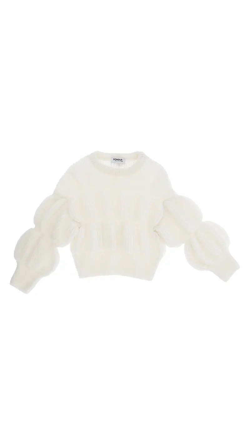 MAGLIONE PANNA CROPPED DONDUP