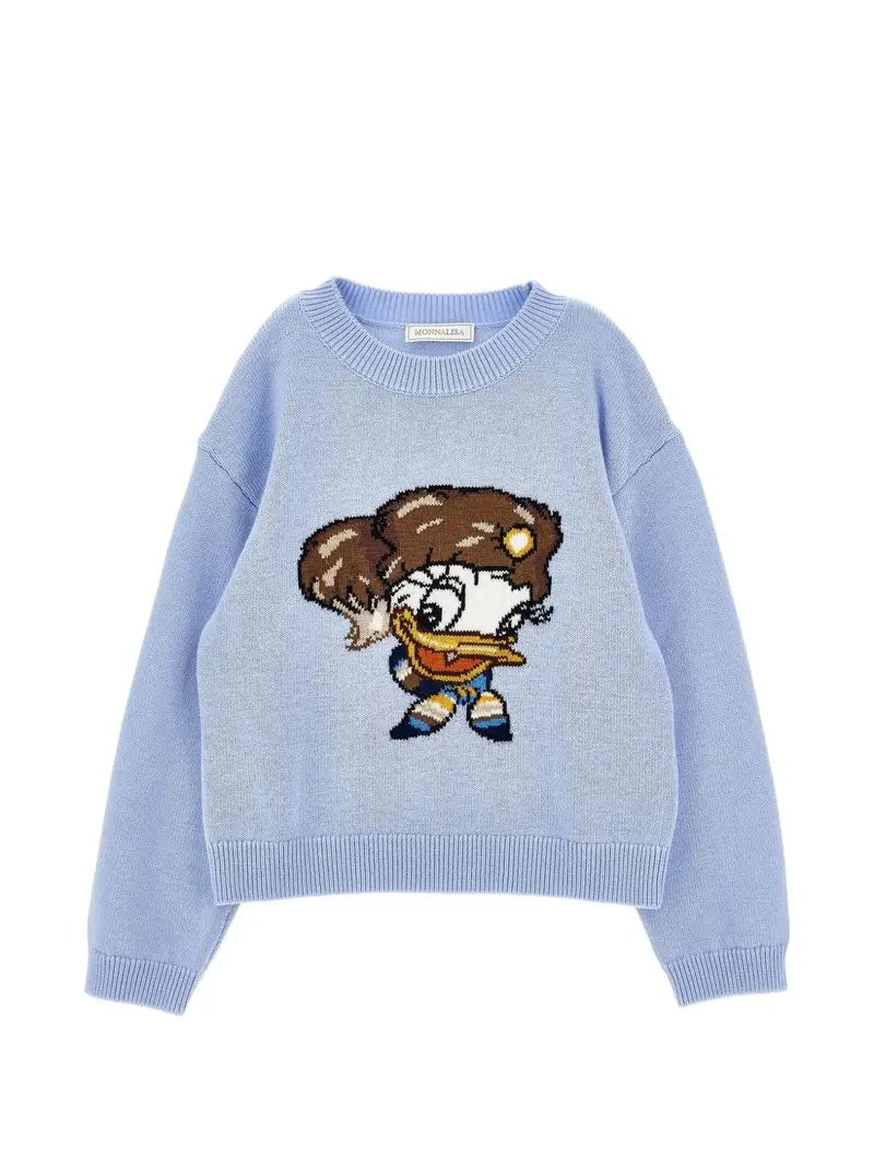 Maglione per bambina Monnalisa con intarsio