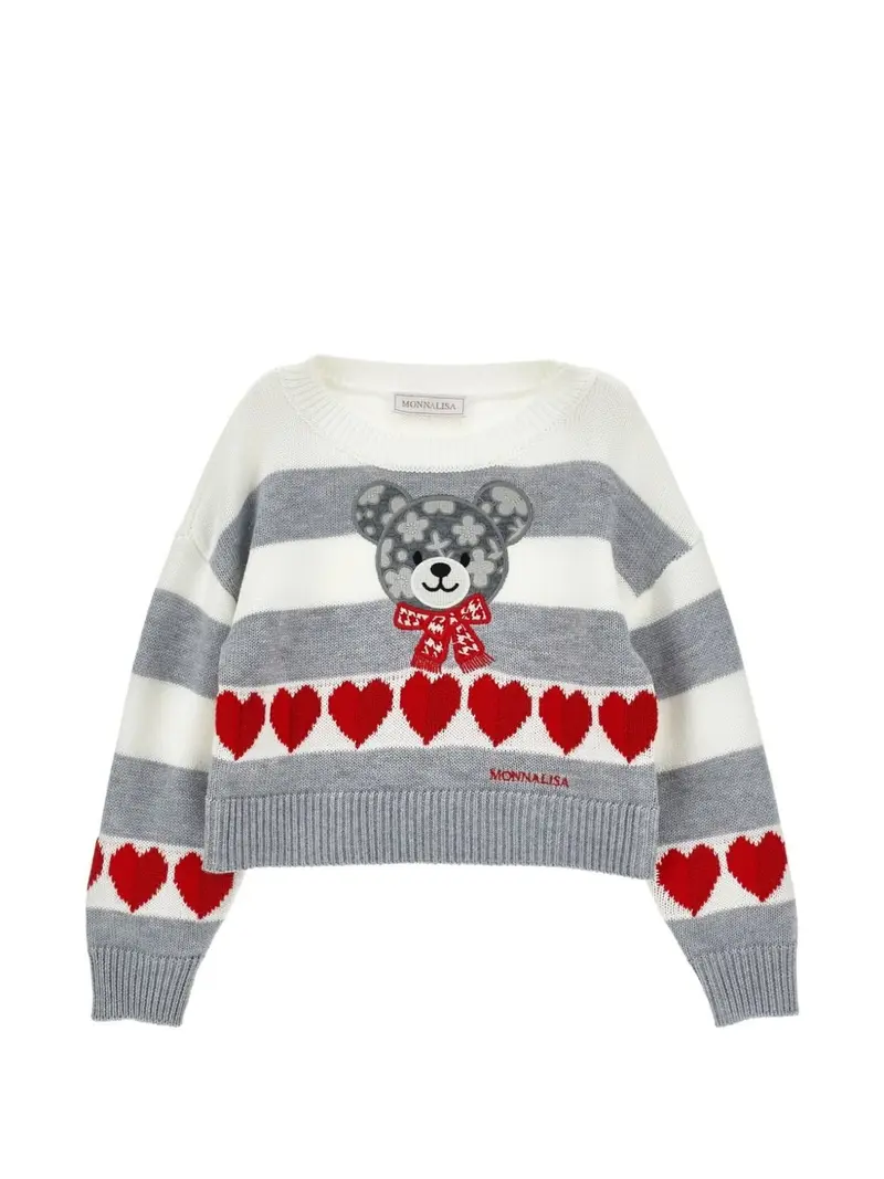 Maglione per bambina Monnalisa con orsetto