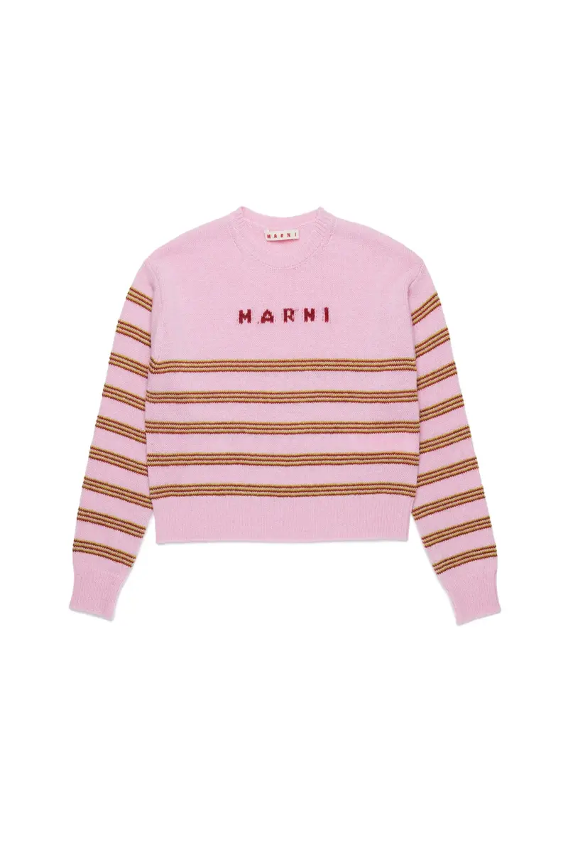 MAGLIONE ROSA A RIGHE MARNI