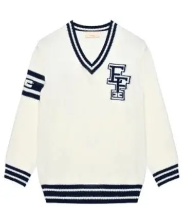 MAGLIONE  SCOLLO A V BURRO/NAVY