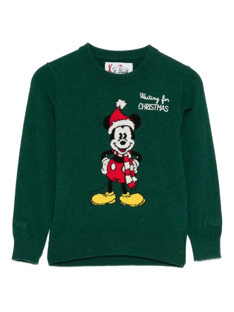 MAGLIONE VERDE CON TOPOLINO NATALIZIO MC2 SAINT BARTH