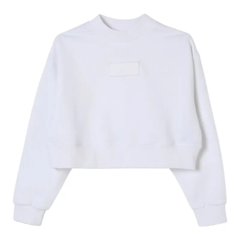 Maison Margiela Felpa tinta unita Mezzo Collo Bianco per Bambina