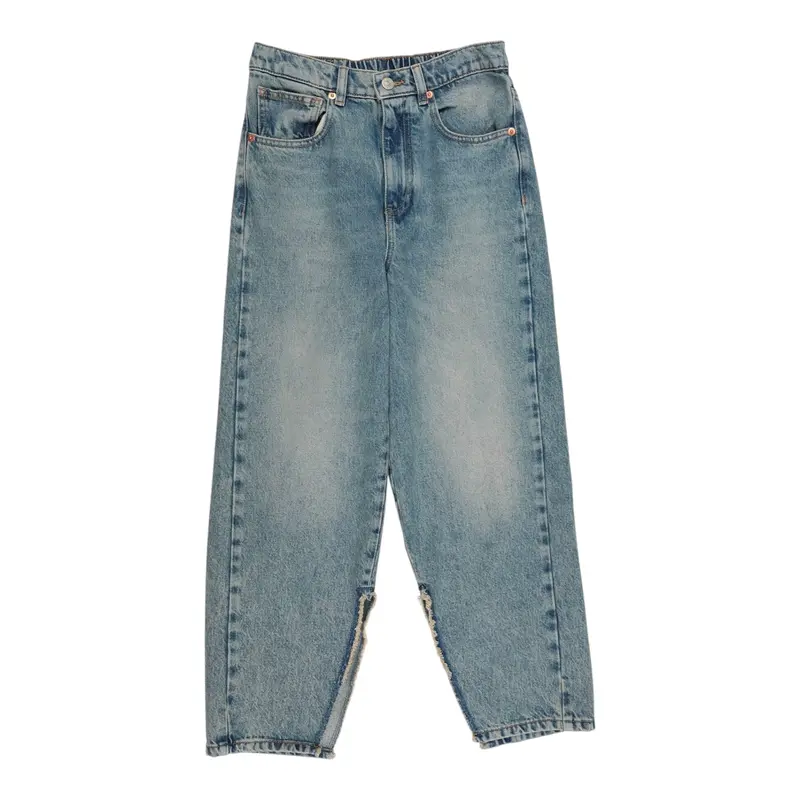 Maison Margiela Jeans tinta unita con Spacchi Azzurro per Bambina