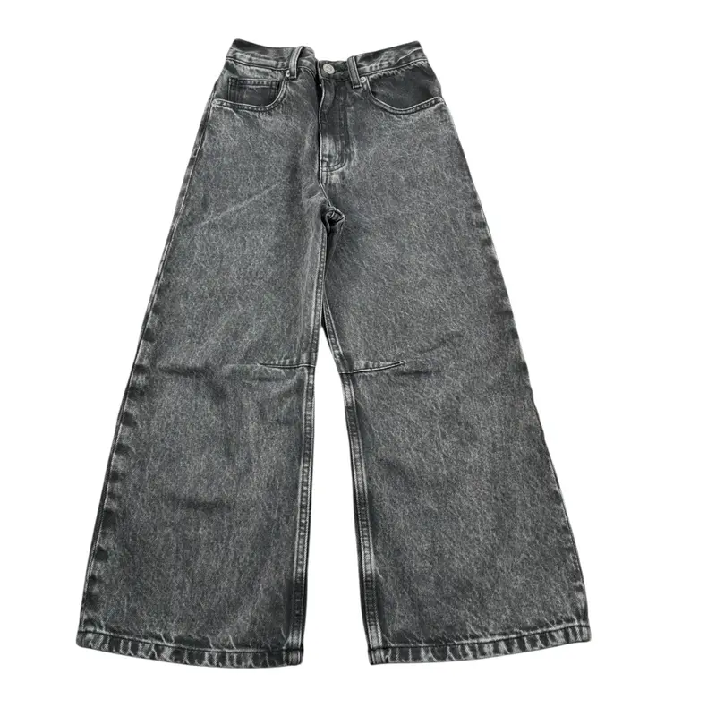 Maison Margiela Jeans tinta unita Modello Palazzo Nero per Bambina
