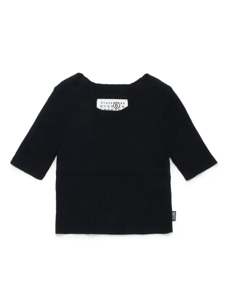 Maison Margiela Kids maglia a coste